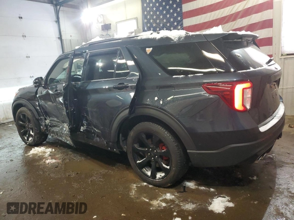 2024 Ford Explorer ST with VIN 1FM5K8GC1RGA38643, listed as a Copart auction lot 42594855 with 9,093 mi miles and Salvage Title. Bid and sale history available at carsss.com. Image 2.