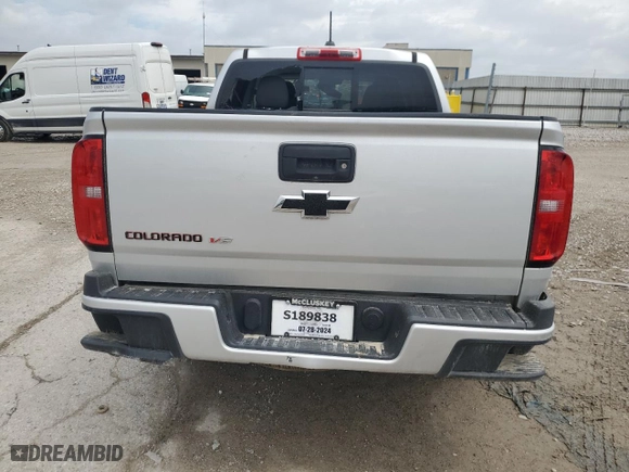 2019 Chevrolet Colorado 4WD LT with VIN 1GCGTCENXK1303618, listed as a Copart auction lot 61924754 with 80,904 mi miles and Salvage Title. Bid and sale history available at carsss.com. Image 6.