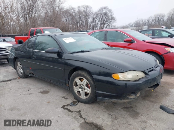 2001 Chevrolet Monte Carlo SS with VIN 2G1WX15K319190480, listed as a IAAI auction lot 41158151 with 271,220 mi miles. Bid and sale history available at carsss.com. Image 1.