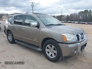2007 Nissan Armada SE z VIN 5N1BA08A77N722514, wystawiony jako IAAI lot #41715921 z przebiegiem 194 391 mil mil oraz . Historia ofert i sprzedaży dostępna na DreamBid. Obrazek 1.