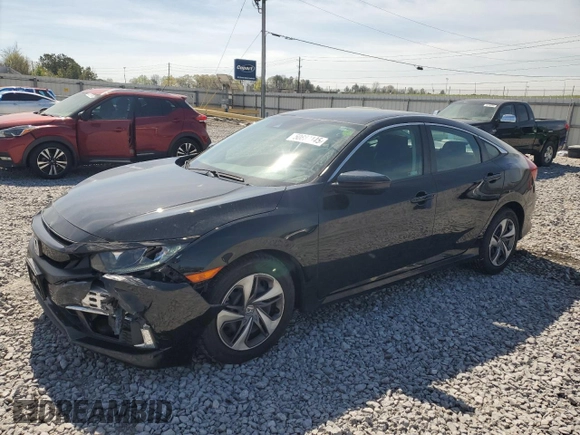 2019 Honda Civic LX with VIN 19XFC2F61KE011429, listed as a Copart auction lot 50883145 with 45,342 mi miles and Salvage Title. Bid and sale history available at DreamBid. Image 1.