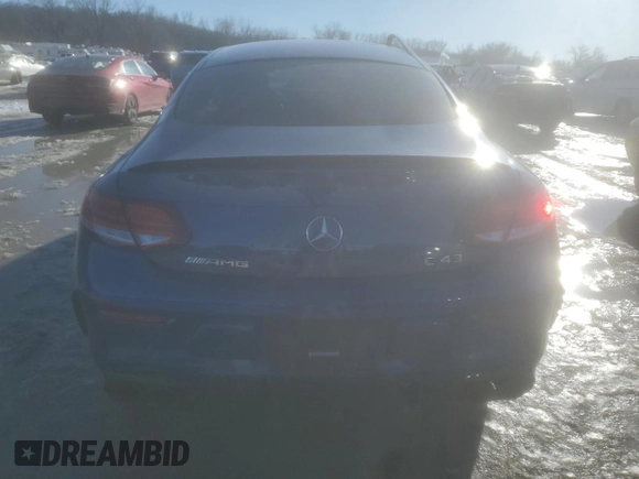 2023 Mercedes-Benz C 43 AMG with VIN W1KWJ6EB8PG117854, listed as a Copart auction lot 88409615 with 13,853 mi miles and Salvage Title. Bid and sale history available at carsss.com. Image 6.