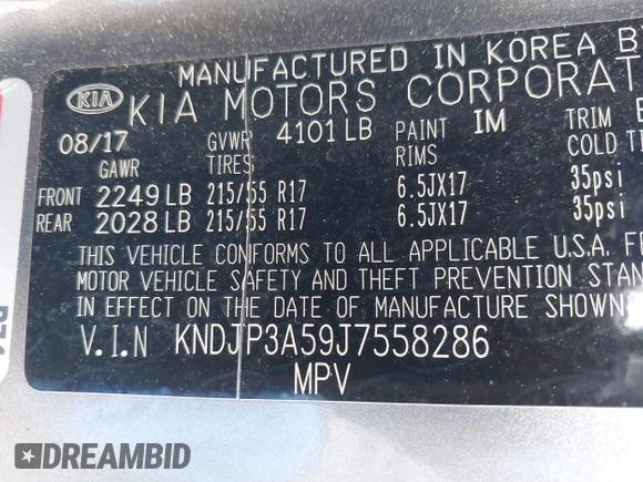 2018 Kia Soul + with VIN KNDJP3A59J7558286, listed as a IAAI auction lot 42080799 with 86,515 mi miles. Bid and sale history available at carsss.com. Image 9.