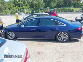 2019 Audi A8 with VIN WAU8DAF82KN017394, listed as a IAAI auction lot 42414936 with 22,482 mi miles and . Bid and sale history available at DreamBid. Image 14.