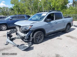 2023 Honda Ridgeline Sport with VIN 5FPYK3F13PB067936, listed as a IAAI auction lot 41535175 with 27,503 mi miles. Bid and sale history available at carsss.com. Image 2.