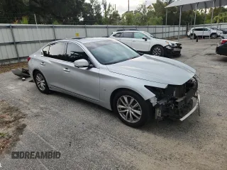 2014 Infiniti Q50 Premium with VIN JN1BV7AP4EM671611, listed as a Copart auction lot 63698505 with 134,904 mi miles and Salvage title. Bid and sale history available at DreamBid. Image 4.