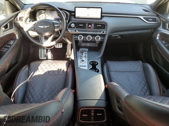 2022 Genesis G70 3.3T with VIN KMTG54TE7NU101004, listed as a Copart auction lot 72473664 with 6,181 mi miles and Salvage Title. Bid and sale history available at carsss.com. Image 8.