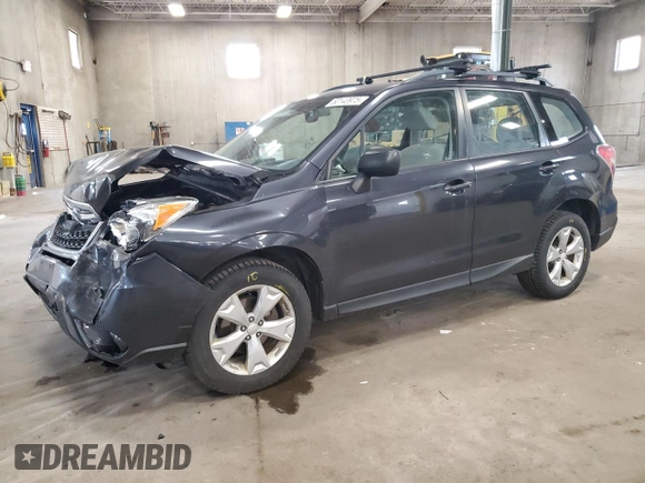 2015 Subaru Forester 2.5i with VIN JF2SJABC6FH838323, listed as a Copart auction lot 60143975 with 103,455 mi miles and Salvage title. Bid and sale history available at DreamBid. Image 1.