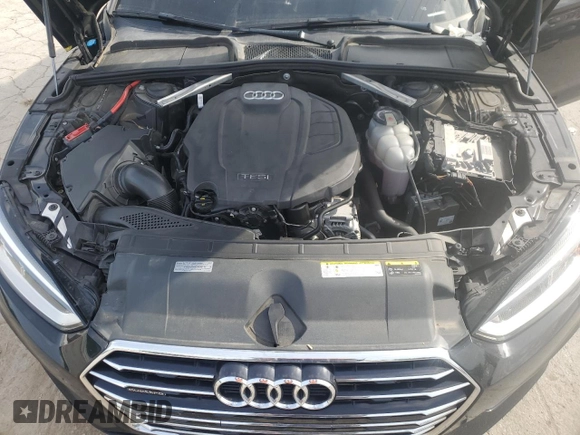 2019 Audi A5 Sportback Premium with VIN WAUANCF51KA051205, listed as a Copart auction lot 54064715 with Not provided miles and Salvage title. Bid and sale history available at DreamBid. Image 11.