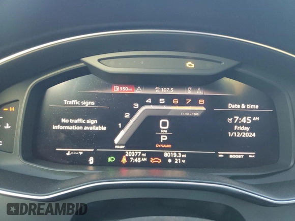 2020 Audi S6 Prestige z VIN WAUFFAF25LN039212, wystawiony jako Copart lot #38084554 z przebiegiem 20 377 mil mil oraz . Historia ofert i sprzedaży dostępna na DreamBid. Obrazek 9.