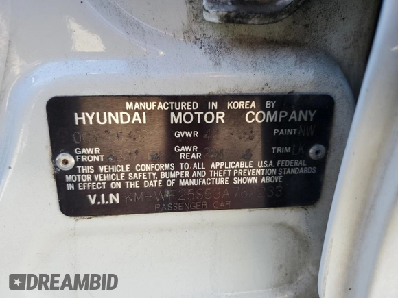 2003 Hyundai Sonata with VIN KMHWF25S53A762233, listed as a Copart auction lot 86619784 with 141,790 mi miles and Salvage Title. Bid and sale history available at carsss.com. Image 12.