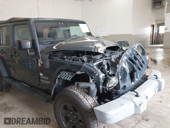 2017 Jeep Wrangler Unlimited Sport with VIN 1C4BJWDG3HL503676, listed as a IAAI auction lot 41953232 with 94,819 mi miles. Bid and sale history available at carsss.com. Image 18.