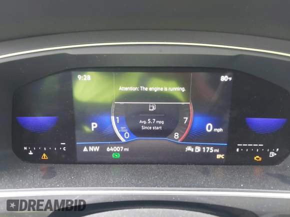 2022 Volkswagen Tiguan SE R-Line Black with VIN 3VVCB7AXXNM165748, listed as a IAAI auction lot 42178772 with 64,007 mi miles and . Bid and sale history available at DreamBid. Image 7.