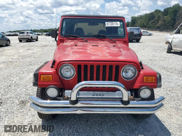 2001 Jeep Wrangler Sport with VIN 1J4FA49S51P365327, listed as a Copart auction lot 61720115 with 194,086 mi miles and Salvage title. Bid and sale history available at DreamBid. Image 5.