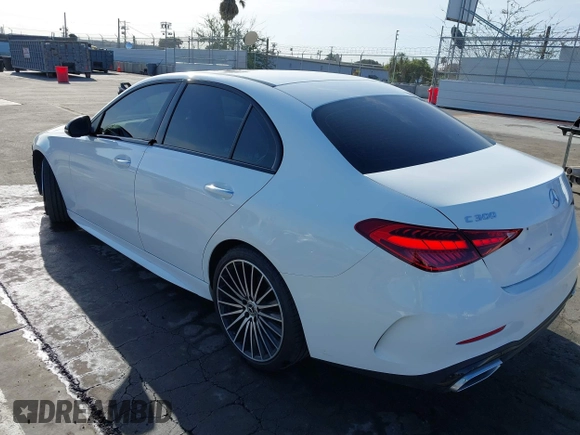 2023 Mercedes-Benz C 300 with VIN W1KAF4GB0PR105246, listed as a IAAI auction lot 41911499 with 33,613 mi miles and . Bid and sale history available at DreamBid. Image 3.