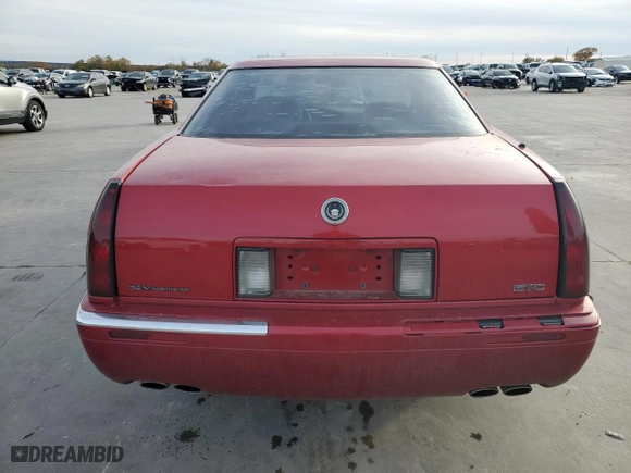 1998 Cadillac Eldorado Touring with VIN 1G6ET1291WU601906, listed as a Copart auction lot 84911624 with 84,489 mi miles and Clean Title. Bid and sale history available at carsss.com. Image 6.