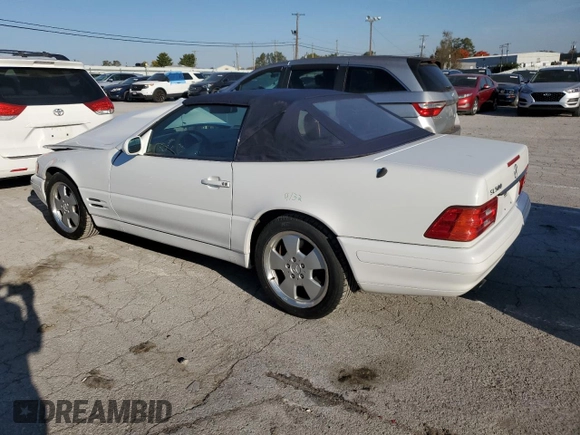 1999 Mercedes-Benz SL-Class with VIN WDBFA68F3XF183399, listed as a Copart auction lot 76908024 with 136,337 mi miles and Salvage Title. Bid and sale history available at carsss.com. Image 2.