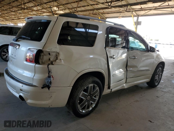 2012 GMC Acadia Denali with VIN 1GKKRTED6CJ236022, listed as a Copart auction lot 57525485 with 223,389 mi miles and Salvage title. Bid and sale history available at DreamBid. Image 3.