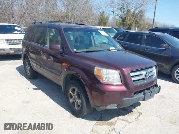 2007 Honda Pilot EX-L with VIN 5FNYF18667B002248, listed as a IAAI auction lot 41786397 with 193,748 mi miles and . Bid and sale history available at DreamBid. Image 1.