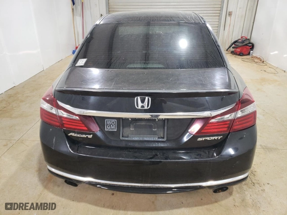 2016 Honda Accord Sedan Sport with VIN 1HGCR2F5XGA113168, listed as a Copart auction lot 48880155 with 178,662 mi miles and Clean Title. Bid and sale history available at carsss.com. Image 6.