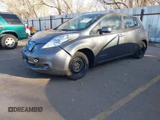 2015 Nissan LEAF SV with VIN 1N4AZ0CP8FC313734, listed as a IAAI auction lot 41613766 with 107,229 mi miles. Bid and sale history available at carsss.com. Image 2.