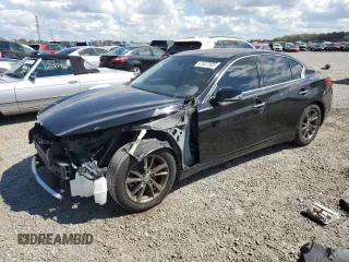 2017 Infiniti Q50 Premium with VIN JN1EV7AP9HM741136, listed as a Copart auction lot 47037335 with 94,769 mi miles and Salvage title. Bid and sale history available at DreamBid. Image 1.