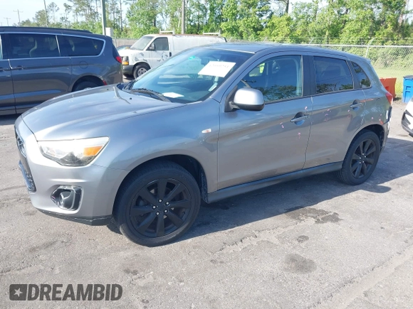 2014 Mitsubishi Outlander Sport ES with VIN 4A4AP3AU3EE015825, listed as a IAAI auction lot 42059251 with 153,102 mi miles. Bid and sale history available at carsss.com. Image 2.