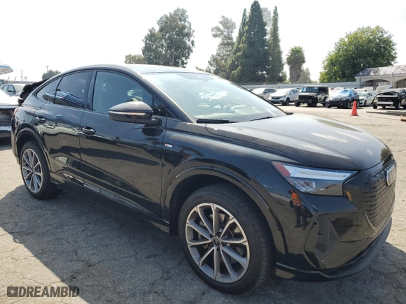 2022 Audi Q4 e-tron Sportback Premium Plus with VIN WA132BFZ2NP016525, listed as a Copart auction lot 71001834 with 12,179 mi miles and Salvage Title. Bid and sale history available at carsss.com. Image 4.