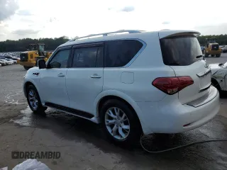 2012 Infiniti QX56 7-passenger with VIN JN8AZ2NF4C9515915, listed as a Copart auction lot 60258964 with 228,690 mi miles and Salvage Title. Bid and sale history available at carsss.com. Image 2.