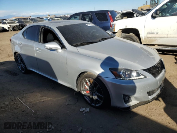 2012 Lexus IS 350 with VIN JTHCE5C2XC5002465, listed as a Copart auction lot 81585194 with 192,408 mi miles and Salvage title. Bid and sale history available at DreamBid. Image 4.