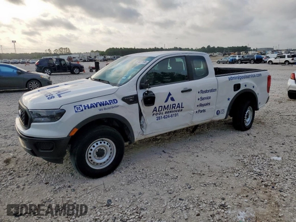 2021 Ford Ranger XL with VIN 1FTER1EH3MLD55653, listed as a Copart auction lot 57437195 with 21,779 mi miles and Clean title. Bid and sale history available at DreamBid. Image 1.
