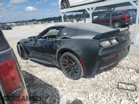 2017 Chevrolet Corvette Z06 2LZ with VIN 1G1YS2D62H5601229, listed as a Copart auction lot 66665184 with 0 mi miles and Salvage Title. Bid and sale history available at carsss.com. Image 2.