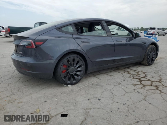 2021 Tesla Model 3 Performance z VIN 5YJ3E1EC5MF064890, wystawiony jako Copart lot #57186755 z przebiegiem 47 830 mil mil oraz Szkoda całkowita • Salvage title. Historia ofert i sprzedaży dostępna na DreamBid. Obrazek 3.