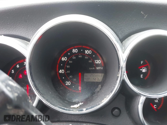 2007 Pontiac Vibe with VIN 5Y2SL65867Z406906, listed as a IAAI auction lot 41667795 with 255,863 mi miles. Bid and sale history available at carsss.com. Image 7.