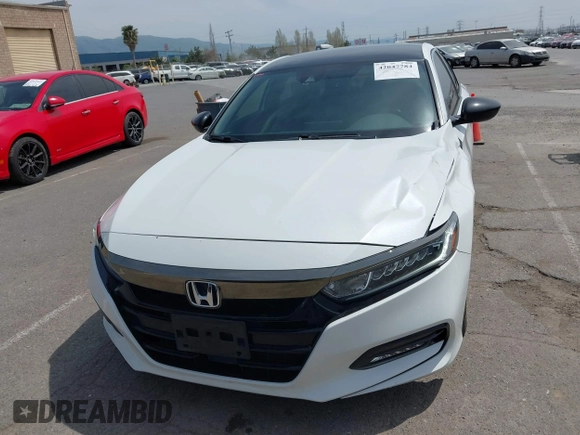 2019 Honda Accord Sedan Sport 1.5T with VIN 1HGCV1F30KA101706, listed as a IAAI auction lot 42047784 with 82,028 mi miles. Bid and sale history available at carsss.com. Image 12.