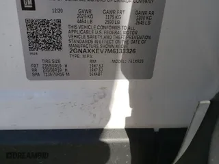 2021 Chevrolet Equinox LT with VIN 2GNAXKEV7M6133326, listed as a Copart auction lot 49143985 with 51,360 mi miles and Salvage Title. Bid and sale history available at carsss.com. Image 14.