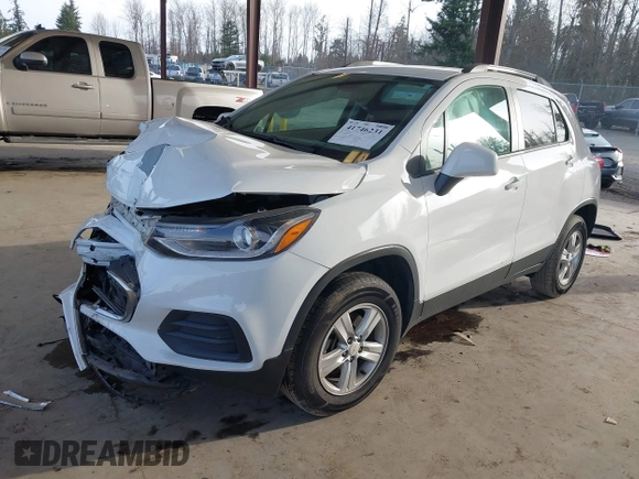 2021 Chevrolet Trax LT with VIN KL7CJPSM6MB365129, listed as a IAAI auction lot 41746231 with 75,848 mi miles. Bid and sale history available at carsss.com. Image 16.