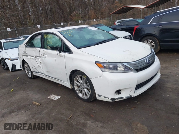 2010 Lexus HS 250h with VIN JTHBB1BA1A2001628, listed as a IAAI auction lot 41093703 with 159,929 mi miles. Bid and sale history available at carsss.com. Image 1.