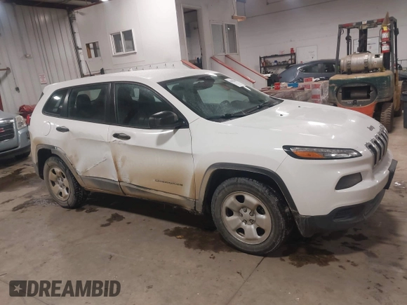 2016 Jeep Cherokee Sport with VIN 1C4PJMAS0GW254799, listed as a IAAI auction lot 41582436 with 140,471 mi miles and . Bid and sale history available at DreamBid. Image 1.