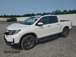 2022 Honda Ridgeline RTL-E with VIN 5FPYK3F70NB006495, listed as a Copart auction lot 57756735 with 43,874 mi miles and Salvage title. Bid and sale history available at DreamBid. Image 1.