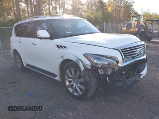 2012 Infiniti QX56 7-passenger with VIN JN8AZ2NFXC9515823, listed as a IAAI auction lot 41041538 with 282,024 mi miles. Bid and sale history available at carsss.com. Image 1.