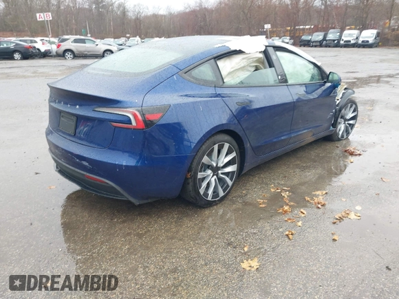 2024 Tesla Model 3 with VIN 5YJ3E1EA0RF769229, listed as a IAAI auction lot 40375043 with Not Provided miles and . Bid and sale history available at DreamBid. Image 4.