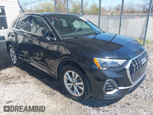 2021 Audi Q3 S line Premium with VIN WA1DECF36M1031852, listed as a IAAI auction lot 42020471 with 29,445 mi miles and . Bid and sale history available at DreamBid. Image 1.