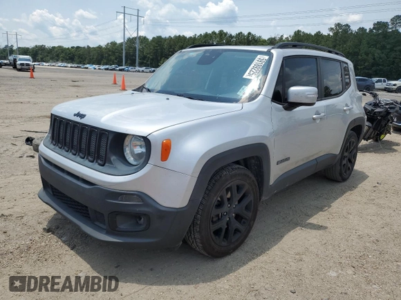 2017 Jeep Renegade Altitude with VIN ZACCJABB6HPF55278, listed as a Copart auction lot 59189225 with 156,379 mi miles and Salvage title. Bid and sale history available at DreamBid. Image 1.