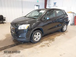 2015 Chevrolet Trax LS with VIN KL7CJPSB2FB094863, listed as a IAAI auction lot 41643953 with 118,456 mi miles. Bid and sale history available at carsss.com. Image 2.
