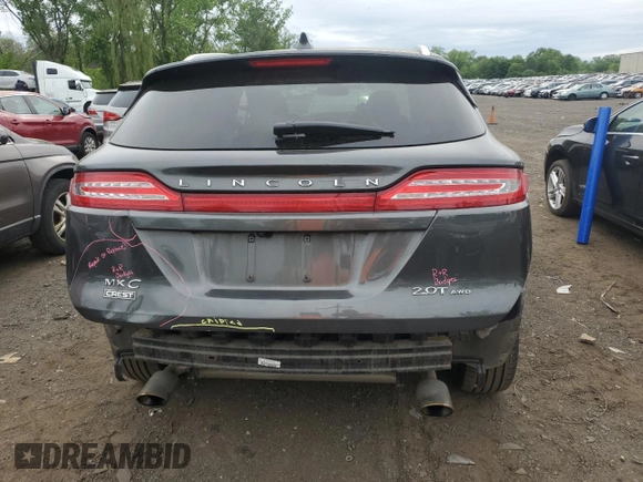 2018 Lincoln MKC Reserve with VIN 5LMCJ3D99JUL01194, listed as a Copart auction lot 58380425 with 101,842 mi miles and Salvage title. Bid and sale history available at DreamBid. Image 6.