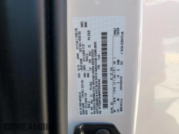 2019 Ford F-150 XL with VIN 1FTEW1E48KFD53334, listed as a Copart auction lot 48303595 with 40,208 mi miles and Salvage Title. Bid and sale history available at carsss.com. Image 13.