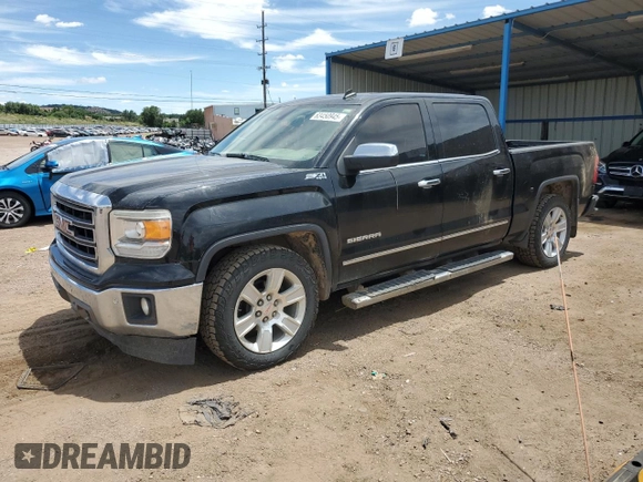 2014 GMC Sierra 1500 SLT with VIN 3GTU2VEC6EG373784, listed as a Copart auction lot 63450945 with 195,401 mi miles and Salvage title. Bid and sale history available at DreamBid. Image 1.