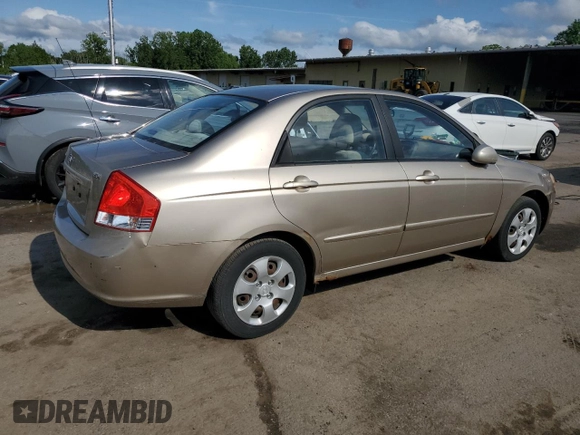 2008 Kia Spectra EX with VIN KNAFE122785530980, listed as a Copart auction lot 60691165 with 111,418 mi miles and Clean title. Bid and sale history available at DreamBid. Image 3.