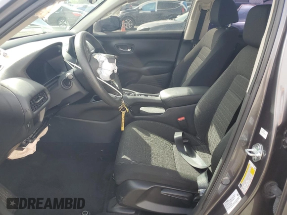 2023 Honda HR-V LX with VIN 3CZRZ2H30PM707849, listed as a Copart auction lot 56337495 with 26,589 mi miles and Salvage title. Bid and sale history available at DreamBid. Image 7.